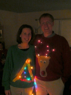 Bex and JT wearing Christmas Cheer!!!
